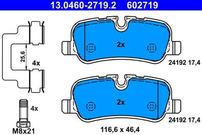 ATE 13.0460-2719.2 Brake Pad Rear Range Rover Sport 05 > 13 Discovery 04 > — Brake Pads