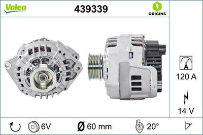 VALEO 439339 Alternator - 120A Output for Boxer, Ducato, Jumper — Starting & Charging