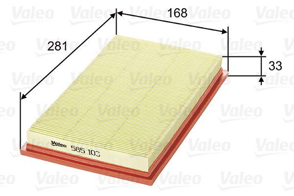 Valeo 585103 Air Filter (Nissan Primera-P11 96 / 02 2.0 / Vanetta 97 / 07 / Maxima 96 / 00) — Air & Cabin Filters