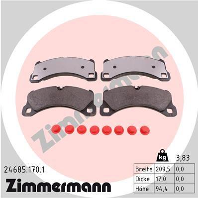 Zimmermann 24685.170.1 Brake Pad Set — Brake Pads