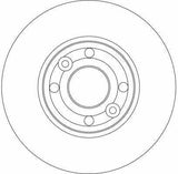 TRW Brake Disc Front for Clio III, Megane II, Modus — Brake Rotors & Drums