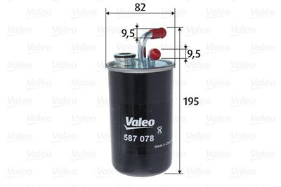 Valeo 587078 Fuel Filter (Diesel) (Jeep Compass 2.0Crd 06-/ Chrysler Sebring 2.0Crd 07-10 -) — Fuel Delivery