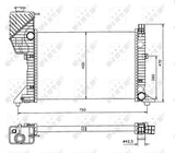 NRF Motor Radiator - Mercedes Sprinter 901 to 904 (96 to 06) — Radiators & Fans