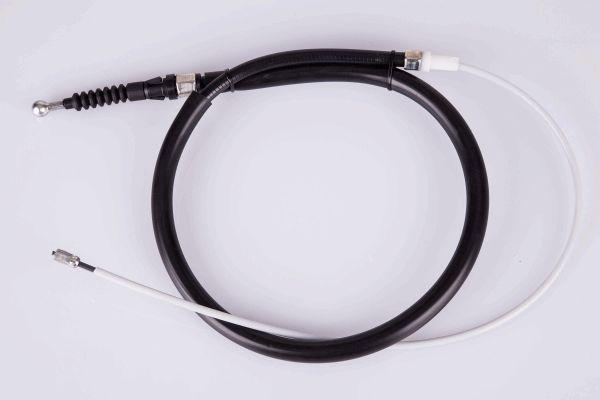 CAVO rear hand brake cable for Seat Toledo 2005-2009, Close-up of Seat Toledo rear hand brake cable CAVO Rear Hand Brake Cable for Seat Toledo 2005-2009 | Compatible with All Models CAVO Rear Hand Brake Cable for Seat Toledo 2005-2009 cavo, rear-hand-brake-cable, seat-toledo, 2005-2009, car-parts, mechanics, brake-cable, automotive, car-repair, ai-generated