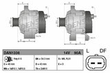 DENSO Alternator 12V 90A - OE Quality for Fiat, Citroen, Peugeot — Starting & Charging