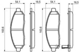 BOSCH Brake Pad Front Leaf - Low-Metallic Brake Pad for NP300 Navara — Brake Pads