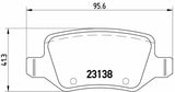 BREMBO P50058 Rear Brake Pad - Mercedes W168-W169-W245-W414 — Brake Pads