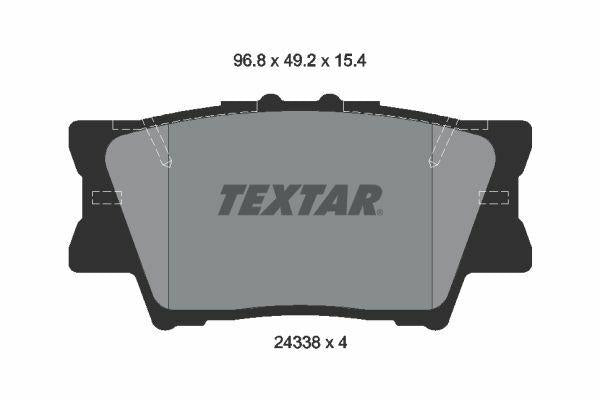TEXTAR Brake Pads - 2006-2012 Toyota Rav4 Rear