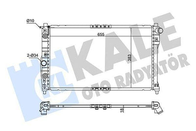 Kale Radiator 342255 - Engine Radiator for Daewoo Nubira 1.6 2.0 (1996-2000) — Radiators & Fans