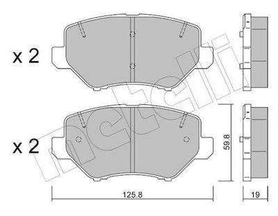 Metelli 22-1463-0 Citroen DS3 Front Brake Pad Set Opel Mokka B Corsa F Peugeot 208 2008 C3 AirCross — Brake Pads