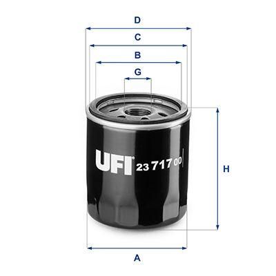 Ufi 23.717.00 Oil Filter VW Polo/Audi A1/Skoda Fabia/Seat Ibiza-Toledo-Rapid 1.4 TDI CUSA/CUSB/CYZA/CYZB 14- — Oil Filters