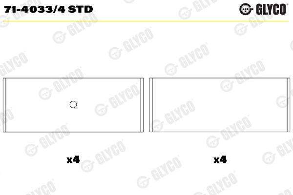 Glyco 714033-4STD Rod Bearing Std Albea / Doblo / Fiorino / Palio / Linea / Astra H-J / Corsa C-D 1.3 — Cylinder Head & Block