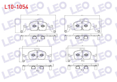 LEO L10-1054 Brake Pad Front with Wear Indicator (Yengec Type) Audi A4 (8W2 — Brake Pads