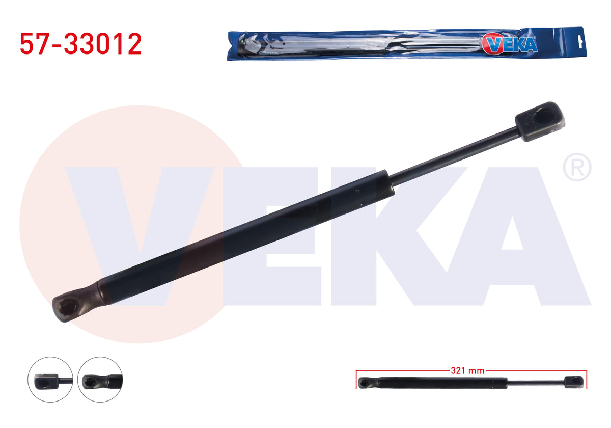 Veka 57-33012 Trunk Gas Strut 321mm / 500N Peugeot 407 (6D) 2004-2011 — Support Rods & Struts