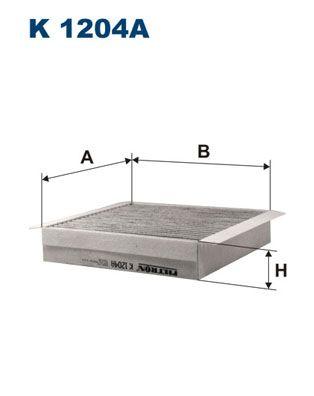 Filtron K1204A Cabin Air Filter with Carbon Smart Cabrio 00-04 City Coupe 98-04 Crossblade 02-03 Fortwo 04-07