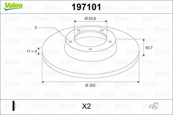 VALEO 197101 Brake Disc for Ford Focus II (2007 Onwards) - Enhanced Safety — Brake Rotors & Drums