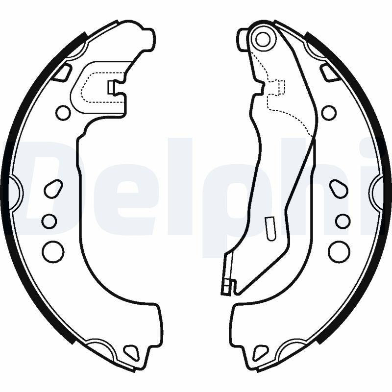 Delphi LS2107 Brake Shoe Set Skoda Rapid 12-