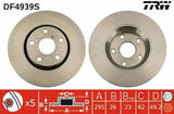 TRW DF4939S Ventilated Brake Disc - High Performance for Avensis, Verso — Brake Rotors & Drums
