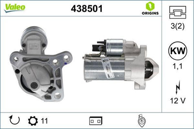 Valeo 438501 Starter Motor Clio-Espace-Laguna-Megane — Starting & Charging