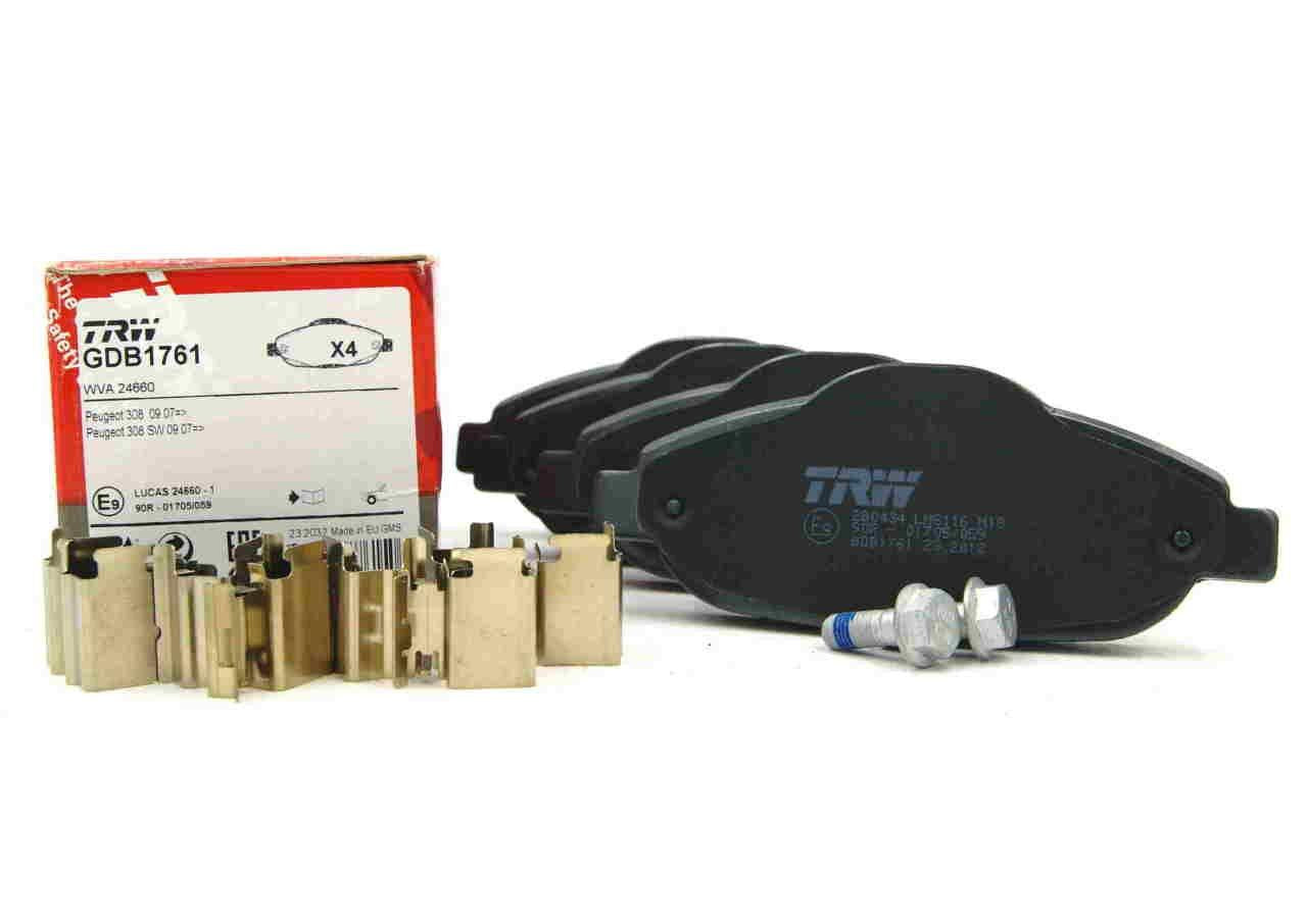 trw front brake pad set for peugeot 308, reliable performance brake pads for peugeot cars TRW Front Brake Pad Set for Peugeot 308 - Reliable Performance for Car Owners and Mechanics | Model Years 2007-2013 TRW Front Brake Pad Set for Peugeot 308 | 2007-2013 brake-pads, peugeot-308, trw-brake-pads, car-parts, mechanics-tools, auto-repair, car-owners, front-brake-pads, replacement-parts, ai-generated