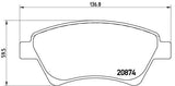 BREMBO P68034 Front Brake Pads - Brake Set for Renault Megane II & Scenic II