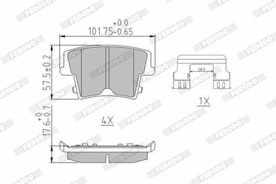 FERODO FDB1953 Brake Pad Set - Rear For Chrysler 300C 04-12 — Brake Pads