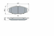 bosch brake pad set for lanos, brake pads for matiz and spark, low-metallic brake pad features BOSCH Brake Pad Set - Low-Metallic Design for Lanos, Matiz, Spark | ECE-R90 Approved BOSCH Brake Pad Set for Lanos, Matiz, Spark bosch, brake-pads, car-parts, low-metallic-material, 737-2006-lanos, 2005-matiz, 2005-spark, car-maintenance, ai-generated, braking-system