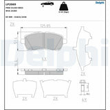 Delphi Front Brake Pads LP2069 for Ford Fiesta (2008-Present)
