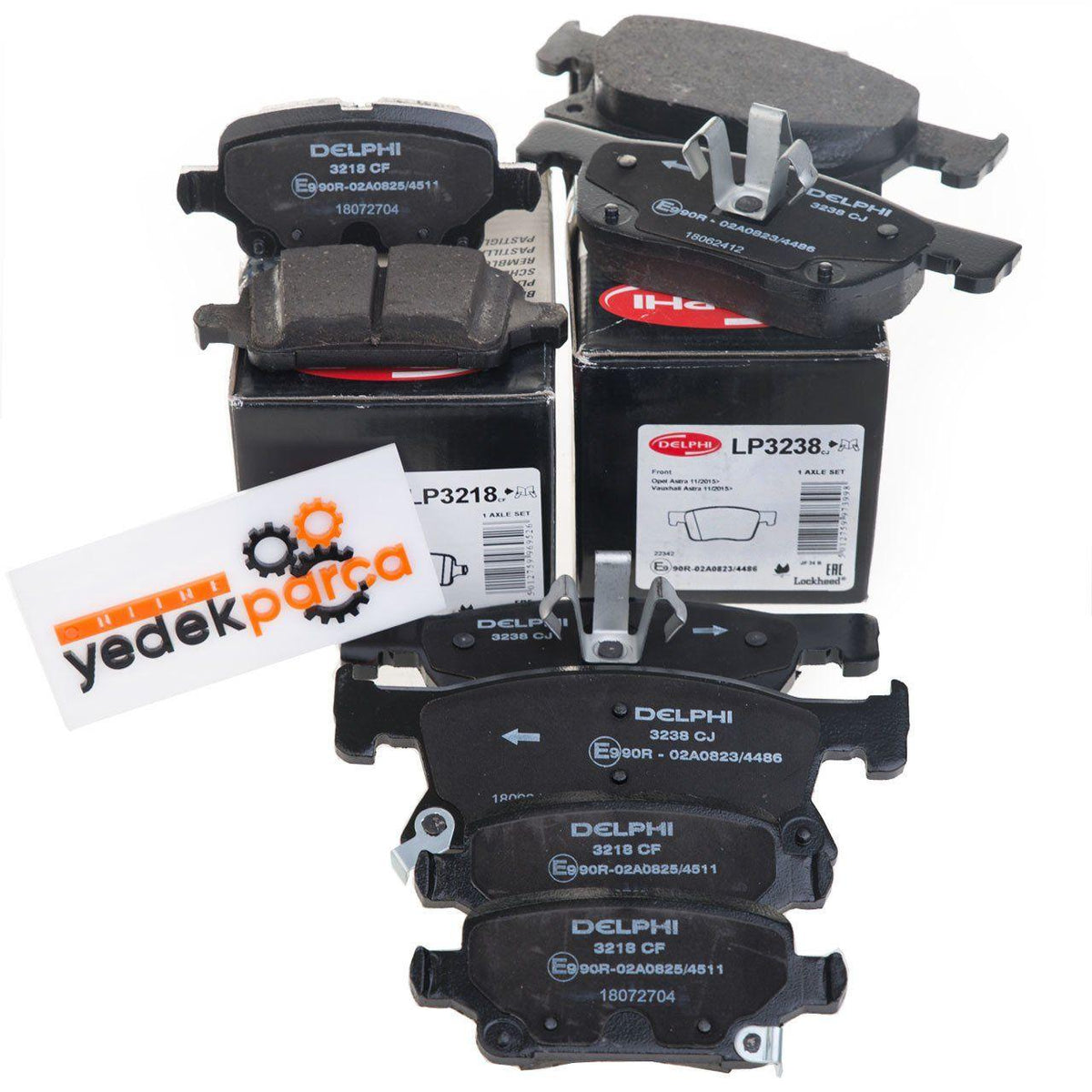 Delphi LP3237 Opel Astra K Front ve Rear Brake Pad Kit 300 mm LP3237 LP3218 — Brake Pads