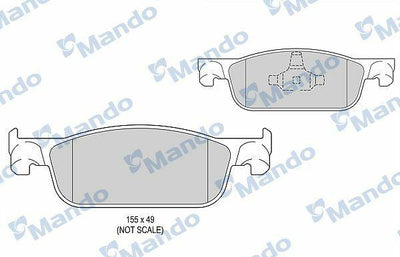 Mando MBF015302 Front Brake Pads Thick Type Compatible with Dacia Logan, Dacia Sandero and 1 more