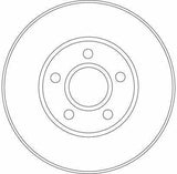TRW DF4277 Front Brake Disc for Tourneo Connect 02-13 — Brake Rotors & Drums