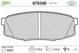VALEO 670340 Rear Brake Pads for Toyota Land Cruiser J2 (2008-2012)