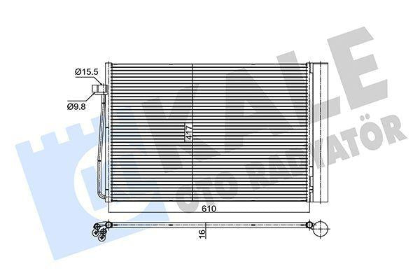 KALE Air Conditioning Radiator (Condenser) - Durable Aluminum for E60 E61 E65 E66 E67 — Radiators & Fans