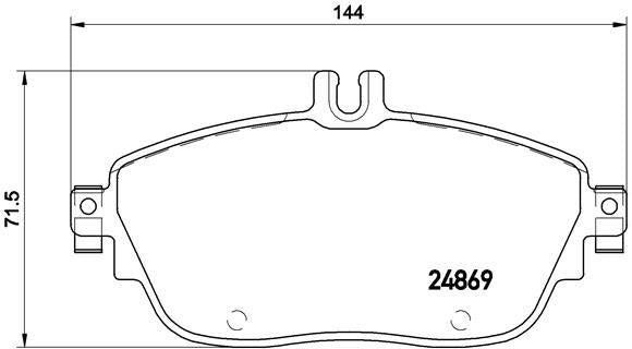Brembo P50093 Brake Pad Front Mercedes W117/W156/W176/W246/C117/X156/R172 Infiniti Q30 11-19 — Brake Pads