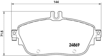 Brembo P50093 Brake Pad Front Mercedes W117/W156/W176/W246/C117/X156/R172 Infiniti Q30 11-19 — Brake Pads