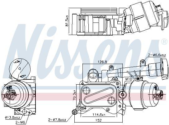 Nissens 91346 Oil Cooler Opel Corsa C /D /Combo C /Meriva A 1.3D Thin — Oil System