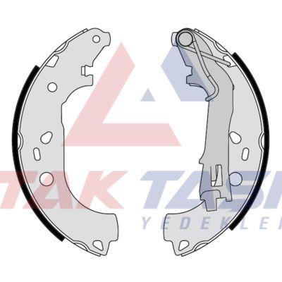 AP AP09290 Brake Shoe Rear Fiat Fiorino (225) 1.3 Mjt with Lever 228X40 mm 2007-/ Nemo 1.4 HDi 2007 — Brake Cables & Hardware