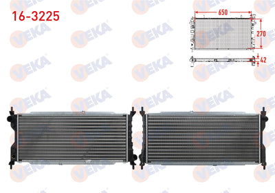 Veka 16-3225 Water Radiator Mechanical Opel Corsa B 1.5 D M-T 1993-2000 — Radiators & Fans