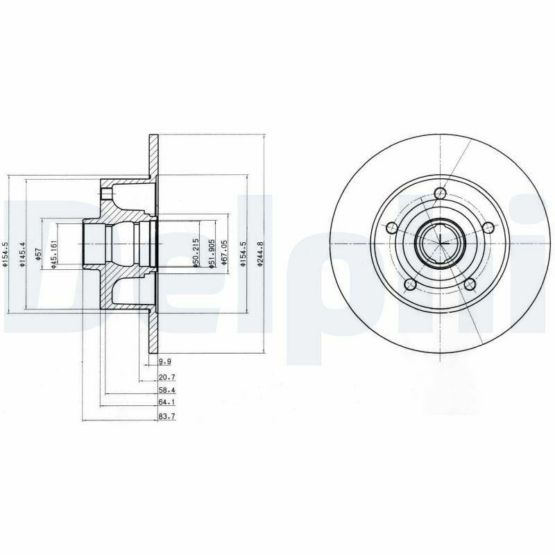 Delphi Rear Brake Discs BG3030 - Passat B5 & A4 B5 — Brake Rotors & Drums
