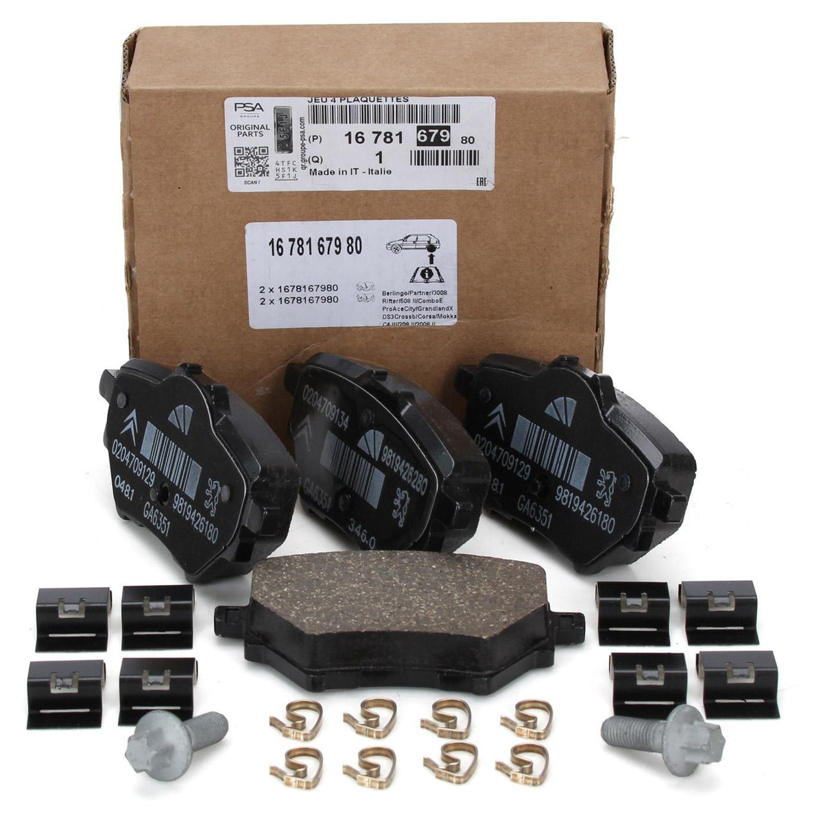 Citroen Original Brake Pad Set for Berlingo 2019-2020 — Citroën, Brake Pads