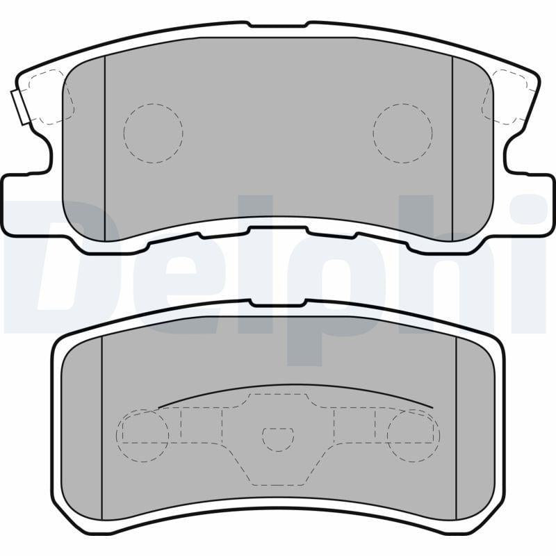 Delphi Brake Pad Set for 2001 Pajero 2.5Tdi & 3.2Di-D - Low-Metallic — Brake Pads