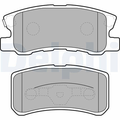 Delphi Brake Pad Set for 2001 Pajero 2.5Tdi & 3.2Di-D - Low-Metallic — Brake Pads