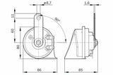 BOSCH 9320335007 - 12V Horn Set 110 dB — Motors, Pumps & Antennas