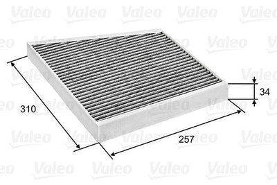 Valeo 698741 Cabin Air Filter with Carbon Mercedes E Series W211 — Air & Cabin Filters
