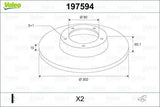VALEO Disc Brake 197594 - High-Performance Replacement for 10-ASX-Outlander — Brake Rotors & Drums
