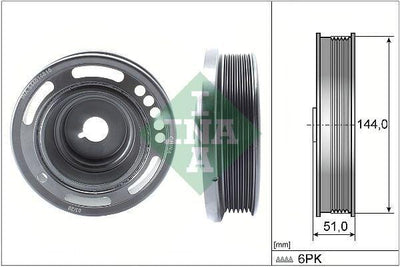 INA Crankshaft Pulley for Opel Mokka 1.6 - Original OEM Part — Pulleys & Tensioners