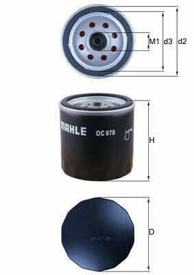 MAHLE OC978 Oil Filter - Compatible with Clio IV, Dokker, Lodgy — Oil Filters