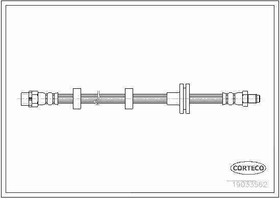 CORTECO Brake Hose for Range Rover III 3.0 / 4.2 / 4.4 - Front Axle Connector — Brake Hydraulics