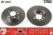 trw df4047 rear brake disc for california t4 camper, close up of TRW DF4047 brake disc detailing TRW DF4047 Rear Brake Disc - High-Quality Design for T4 Camper | 280 mm TRW DF4047 Rear Brake Disc for California T4 Camper trw, brake-disc, rear-brake-disc, california-t4, camper, automotive-parts, mechanics, car-owners, replacement-parts, ai-generated