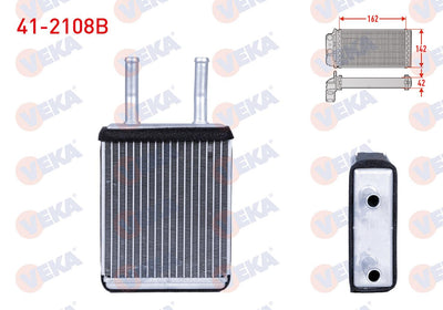 Veka 41-2108B Heater Core Brazing Hyundai Excel 1.5i 1990-1995 — Heater & Blower